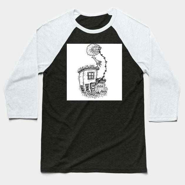 This House Baseball T-Shirt by Wader Salad